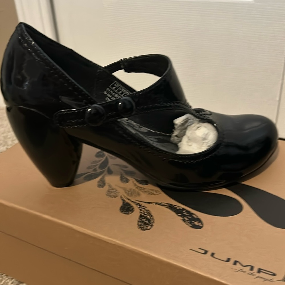 Black patent leather